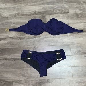 Victoria’s Secret Navy Strapless Swimsuit